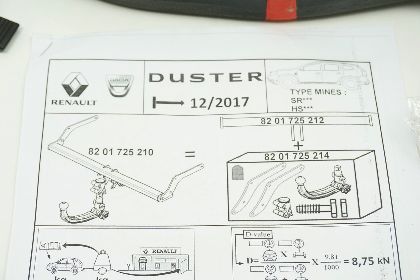 Pièce d'origine Boule d'attelage pour Dacia Duster 8201725214