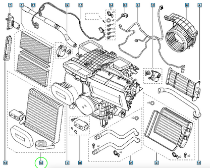 Pièce d'origine Évaporateur de climatisation avec détendeur pour Renault Master III 272811917R