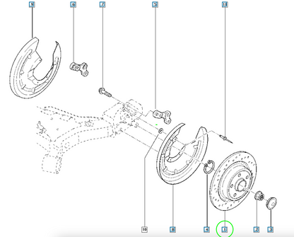 Pièce d'origine Disque de frein arrière pour Renault Megane Clio II RS 8200650483