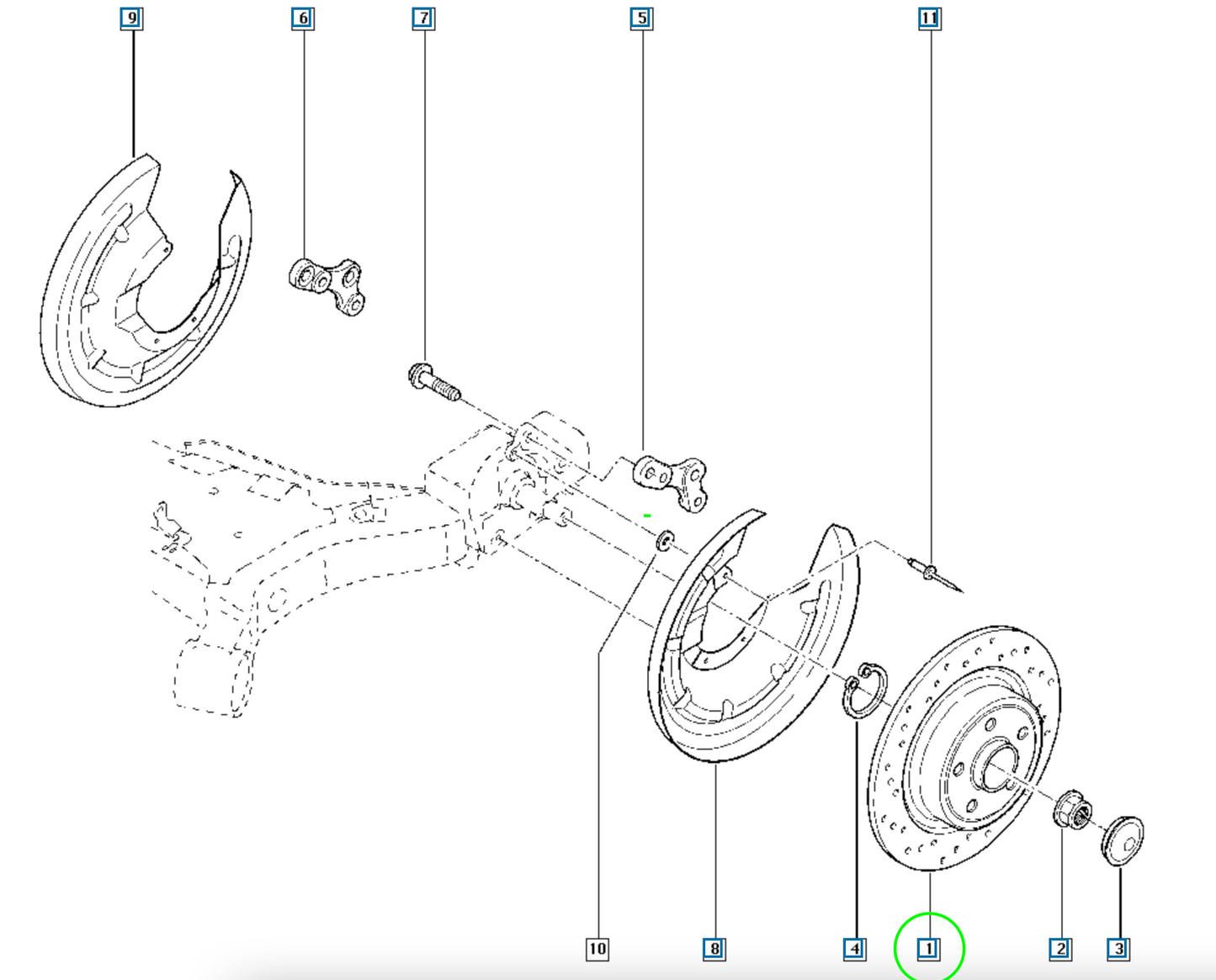 Pièce d'origine Disque de frein arrière pour Renault Megane Clio II RS 8200650483