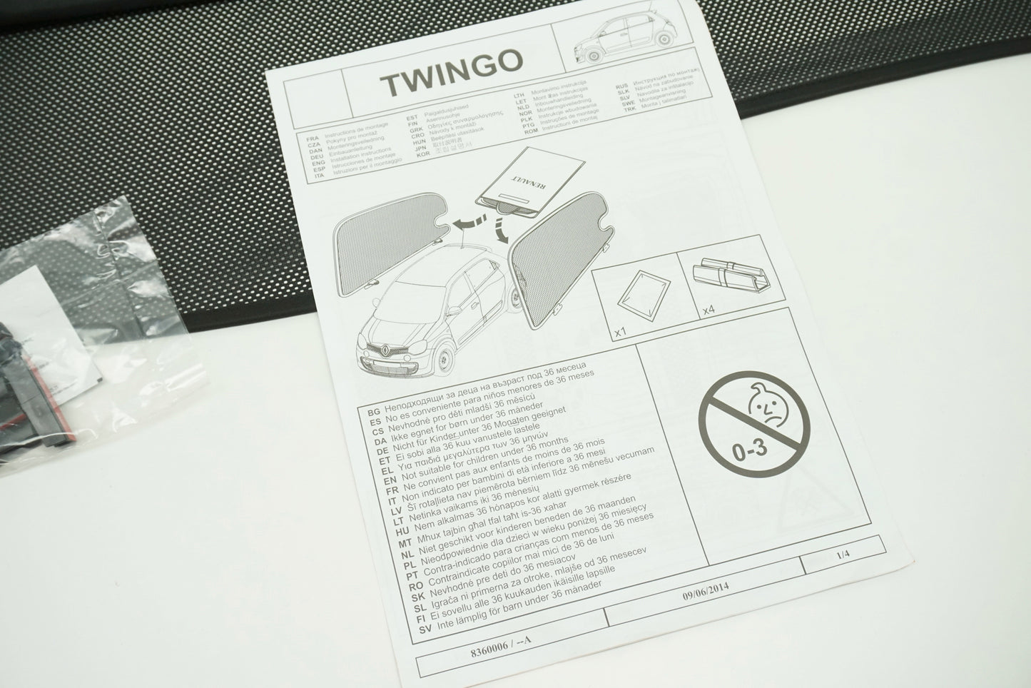 Pièce d'origine Pare-soleil de vitres pour Renault Twingo III 8201497086