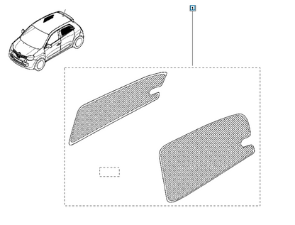 Pièce d'origine Pare-soleil de vitres pour Renault Twingo III 8201497086