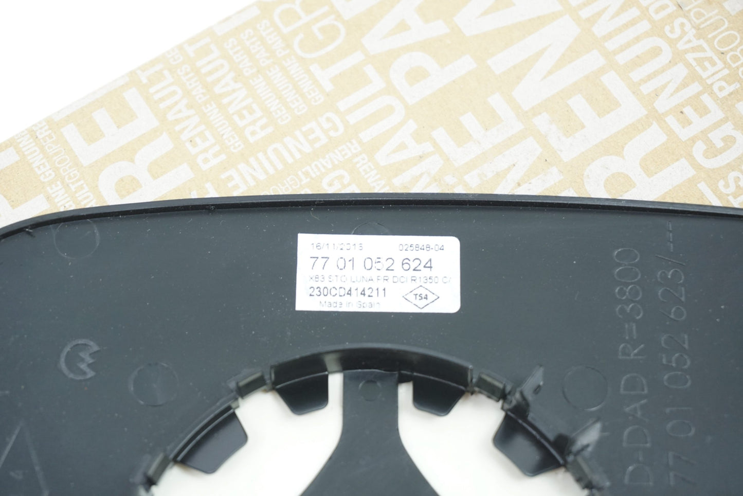 Pièce d'origine Verre de rétroviseur droit pour Renault Trafic II 7701052624