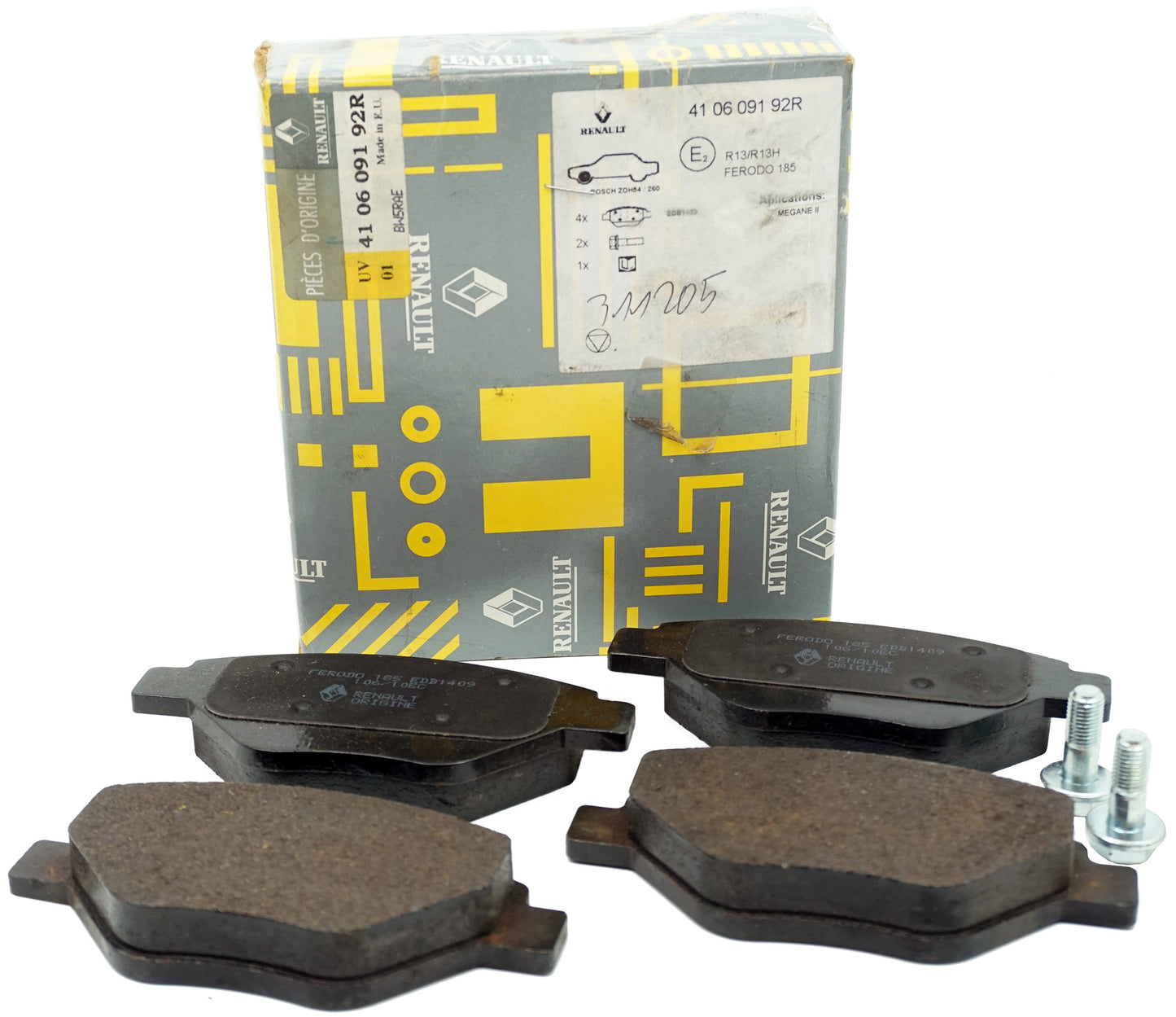 Pièce d'origine Plaquettes de frein avant pour Renault Megane II 410609192R