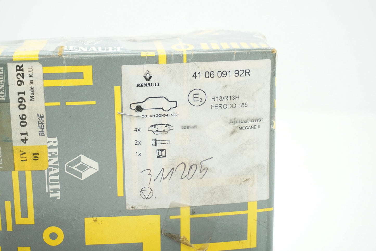 Pièce d'origine Plaquettes de frein avant pour Renault Megane II 410609192R