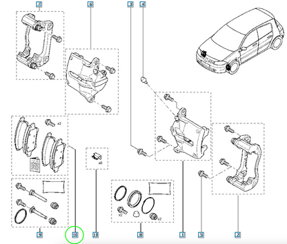 Pièce d'origine Plaquettes de frein avant pour Renault Megane II 410609192R