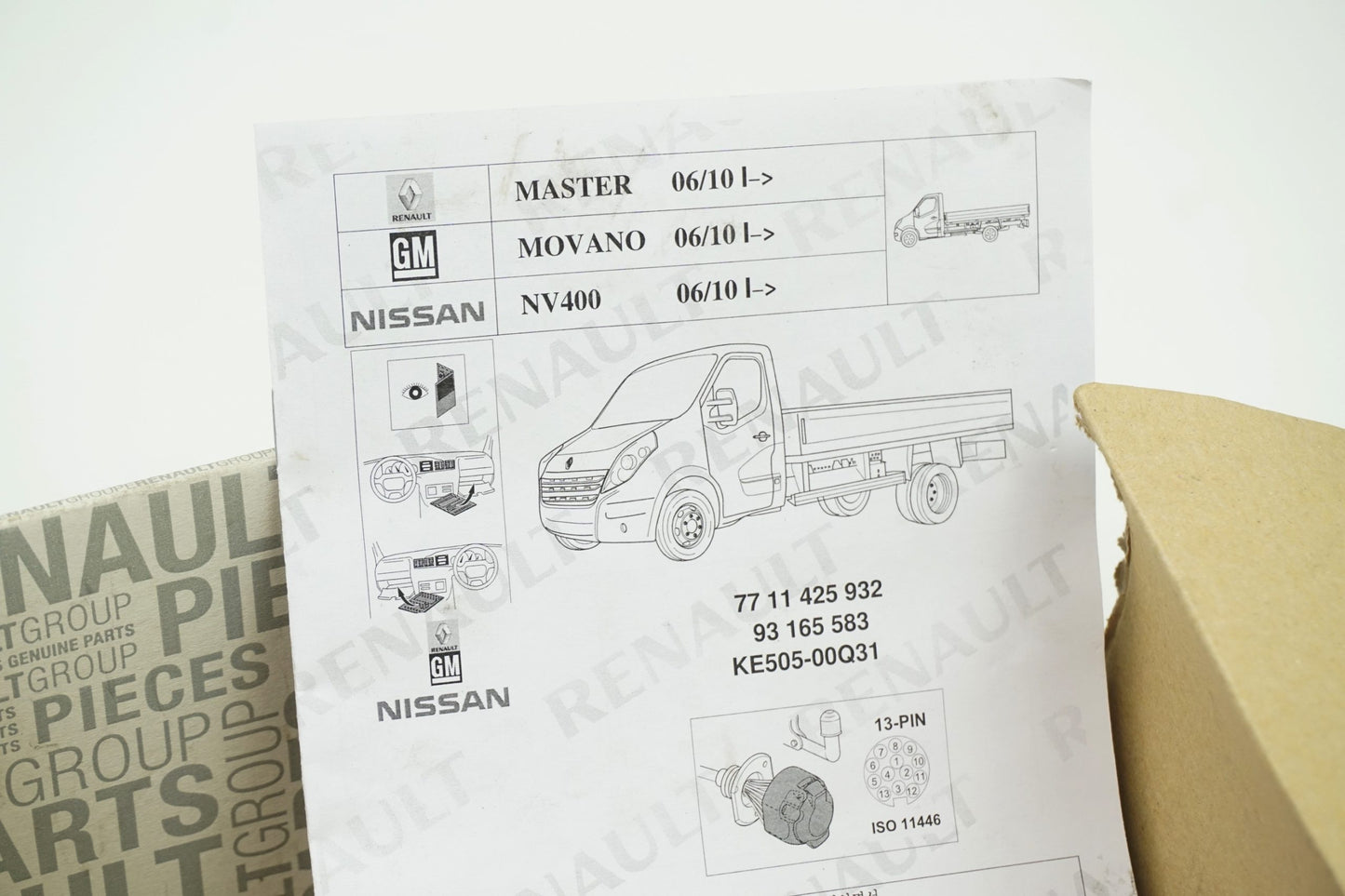 Pièce d'origine Faisceau d'attelage pour Renault Master III 7711425932