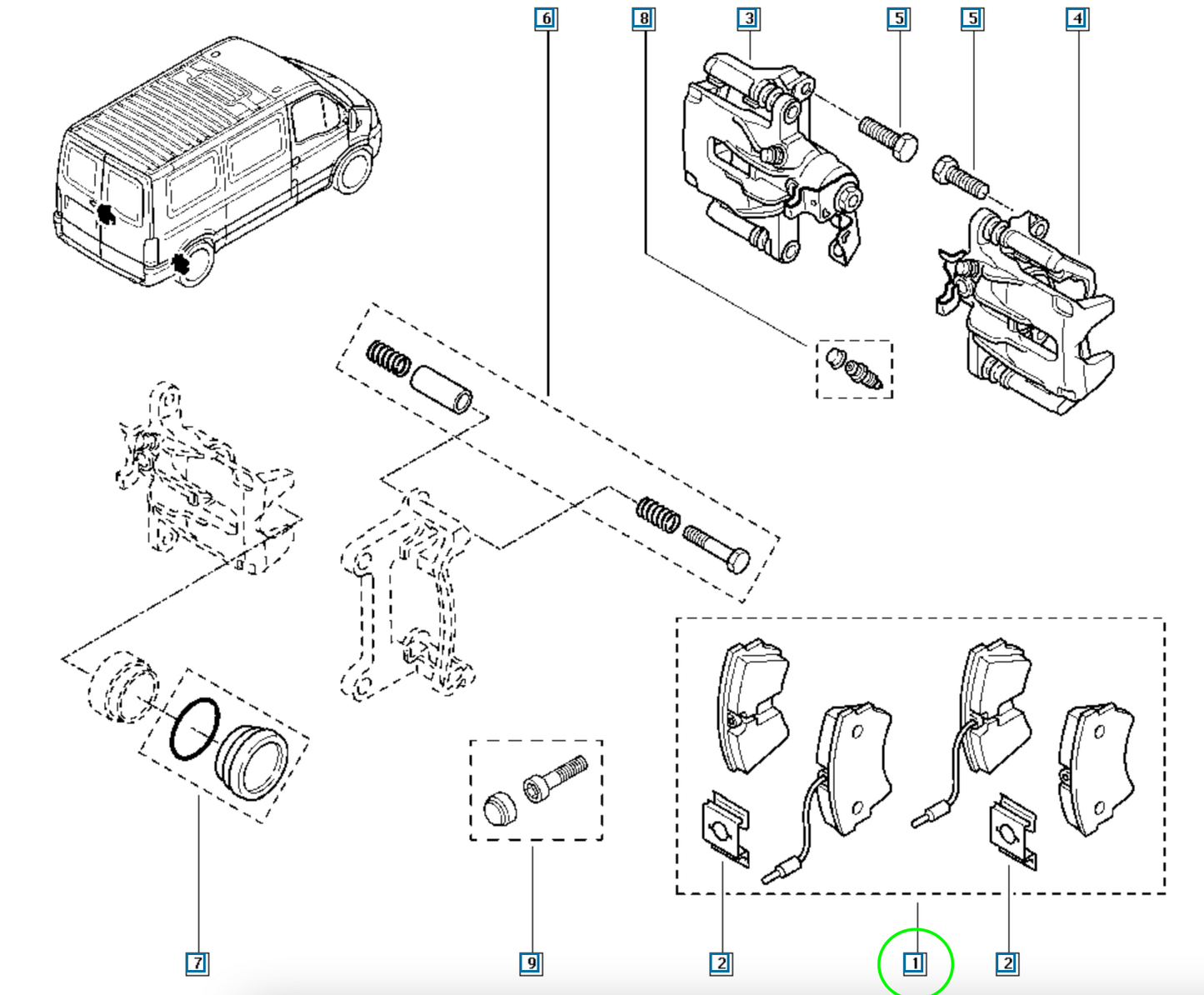 Pièce d'origine Plaquettes de frein avant pour Renault Mascott Master II 5001850859