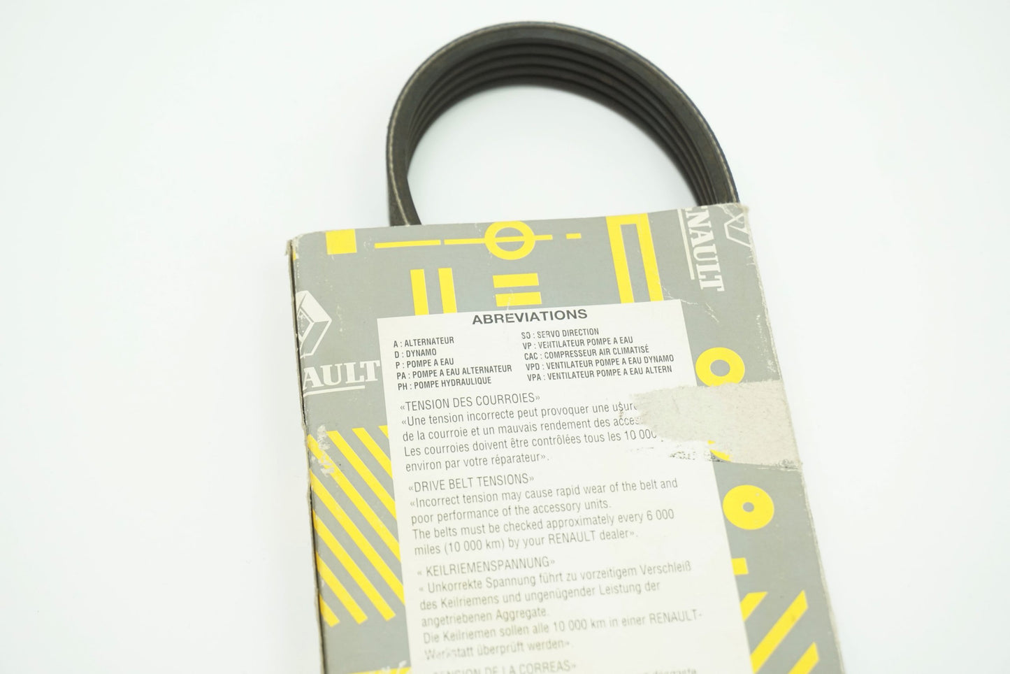 Pièce d'origine Courroie trapézoïdale pour Renault 8200020924