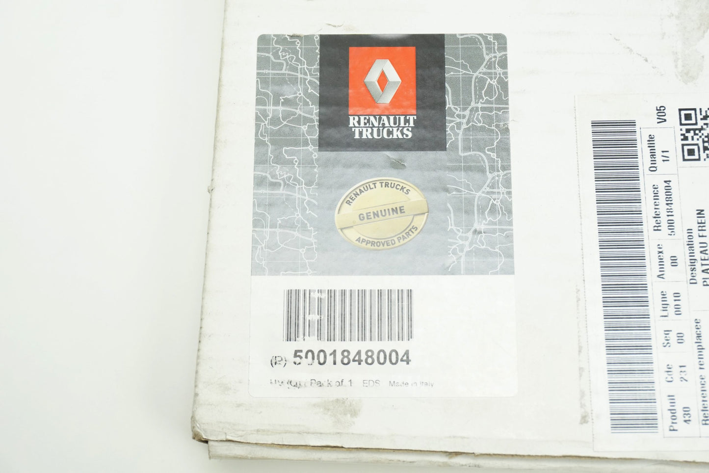 Pièce d'origine Flasque de protection de disque de frein pour Renault Mascott 5001848004
