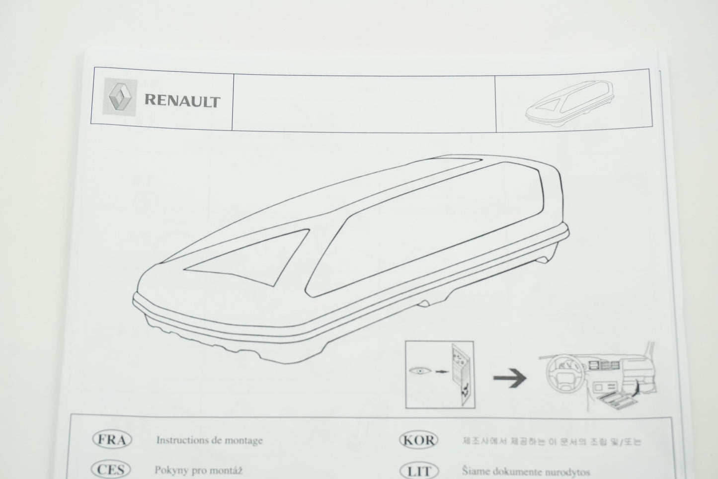 Pièce d'origine Coffre de toit 480 pour Renault 7711785586