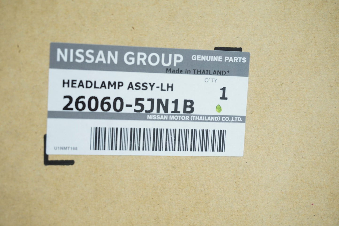 Pièce d'origine Phare gauche conduite à droite pour Renault Alaskan 260605JN1B