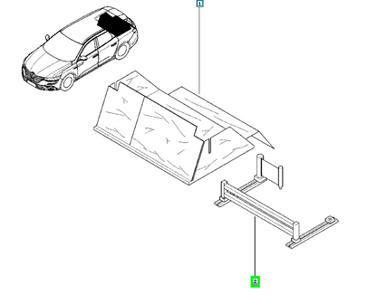 Pièce d'origine Organiseur de coffre pour Renault Talisman Grandtour 8201669726