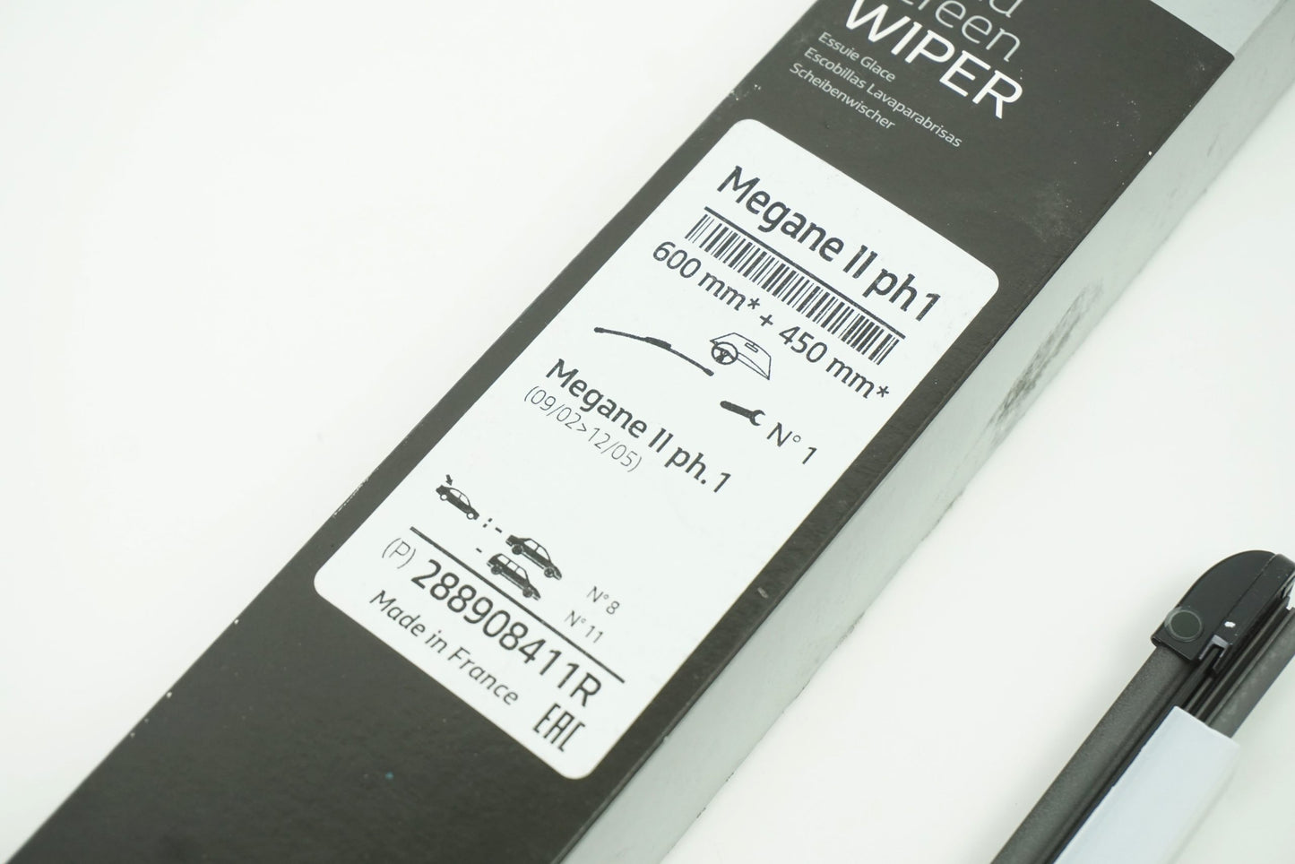 Pièce d'origine Balais d'essuie-glace 600 450 mm pour Renault Megane II 288908411R