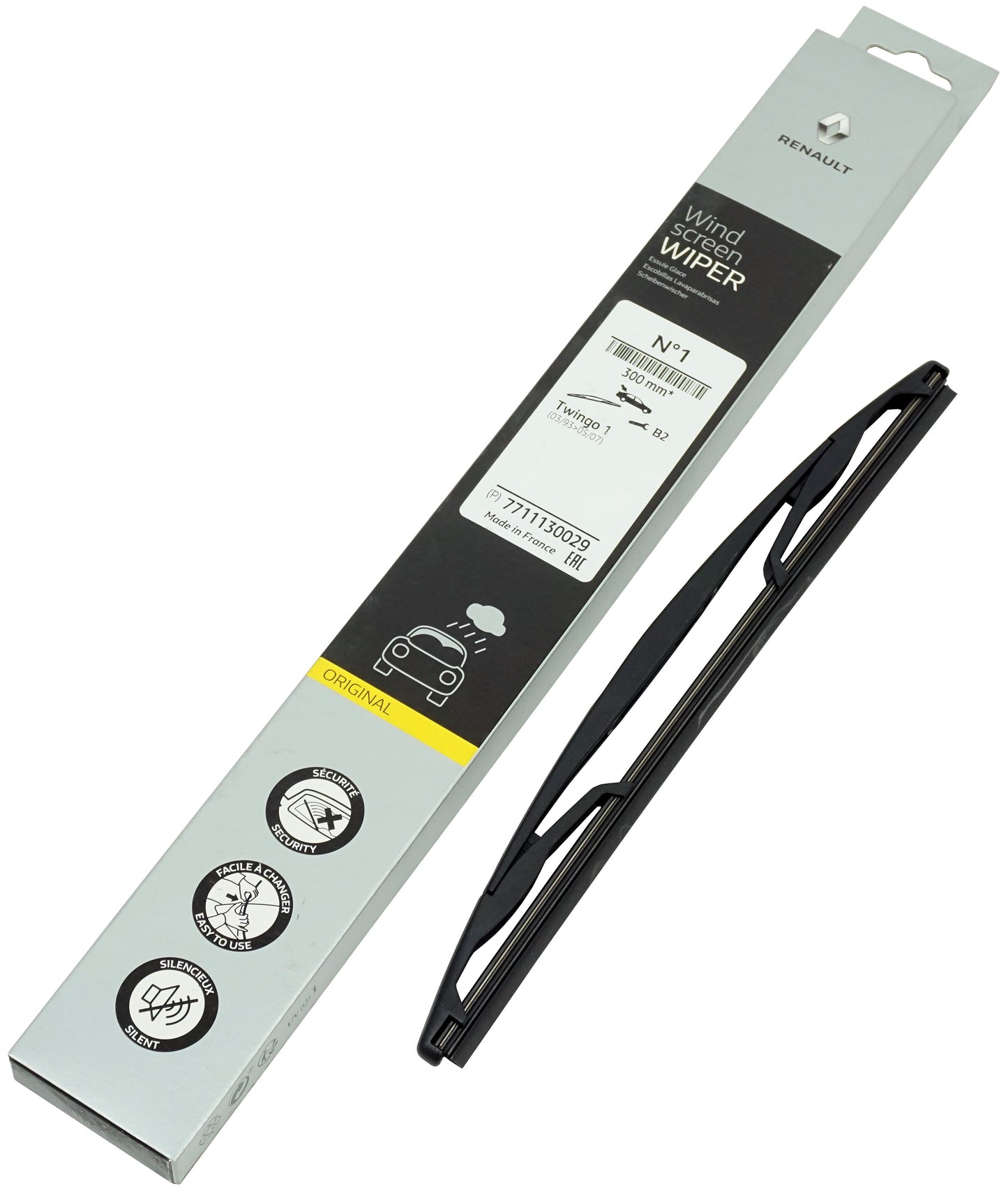 Pièce d'origine Balai d'essuie-glace arrière 300 mm pour Renault Twingo I 7711130029