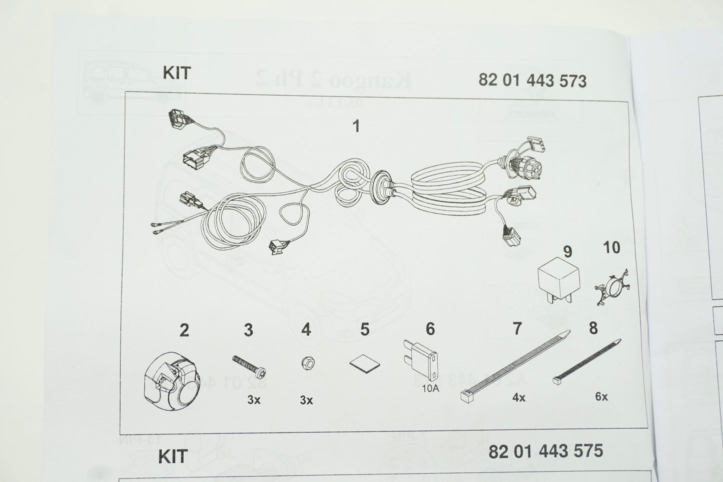 Pièce d'origine Faisceau d'attelage pour Renault Kangoo II 8201443573