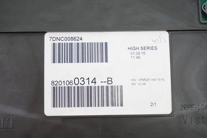 Pièce d'origine Combiné d'instruments compteur pour Renault Clio III RS 8201060314