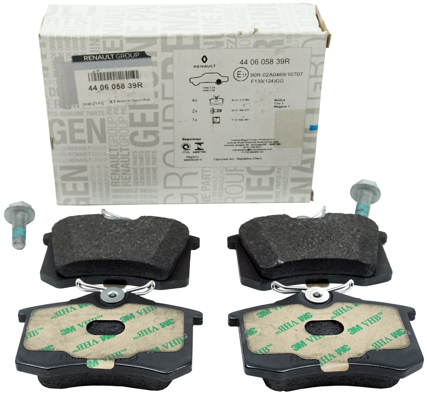 Pièce d'origine Plaquettes de frein arrière pour Renault Megane Clio Modus 440605839R