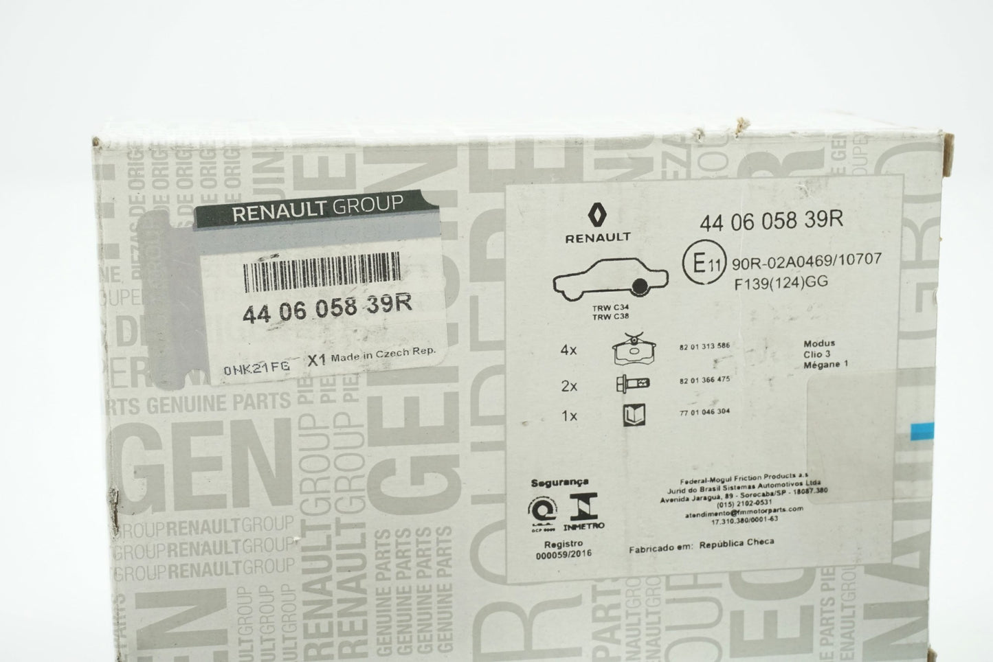 Pièce d'origine Plaquettes de frein arrière pour Renault Megane Clio Modus 440605839R