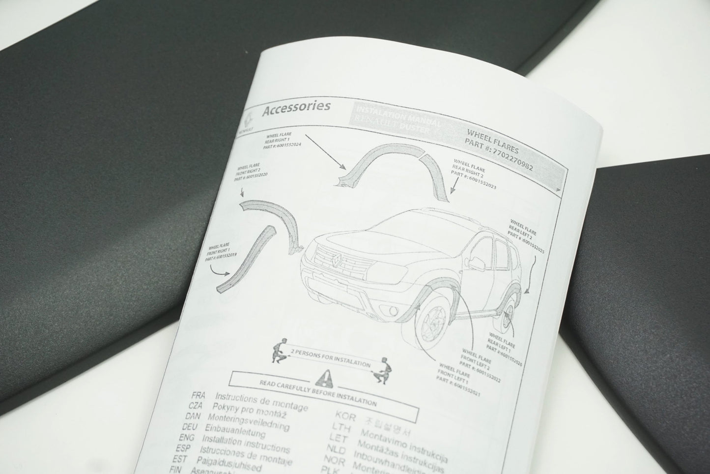 Pièce d'origine Protections de passage de roue pour Dacia Duster I phase 2 7702270982