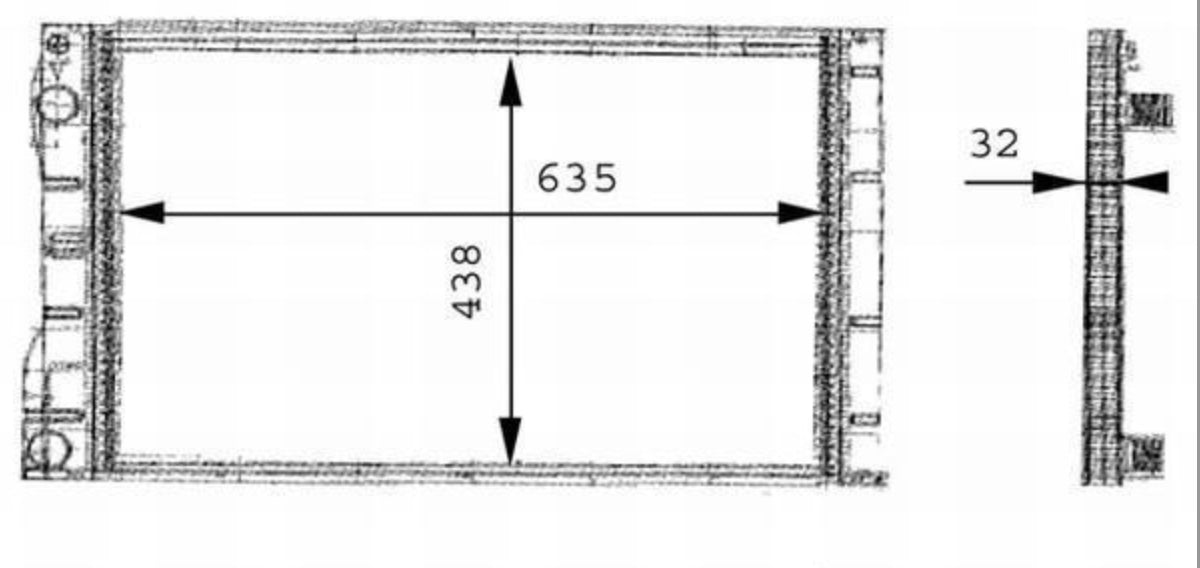 Pièce d'origine Radiateur moteur pour Renault Espace III Avantime 7711135792