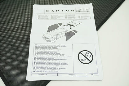 Nouveaux stores pare-soleil pour vitres latérales arrière pour Renault Captur I 7711575371