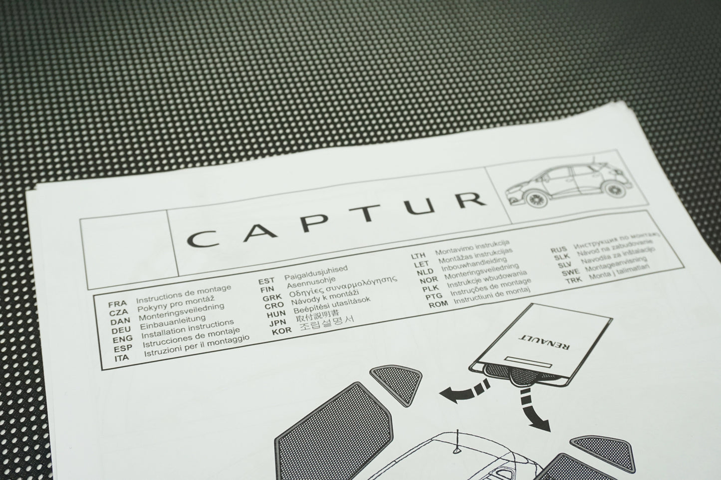 Nouveaux stores pare-soleil pour vitres latérales arrière pour Renault Captur I 7711575371