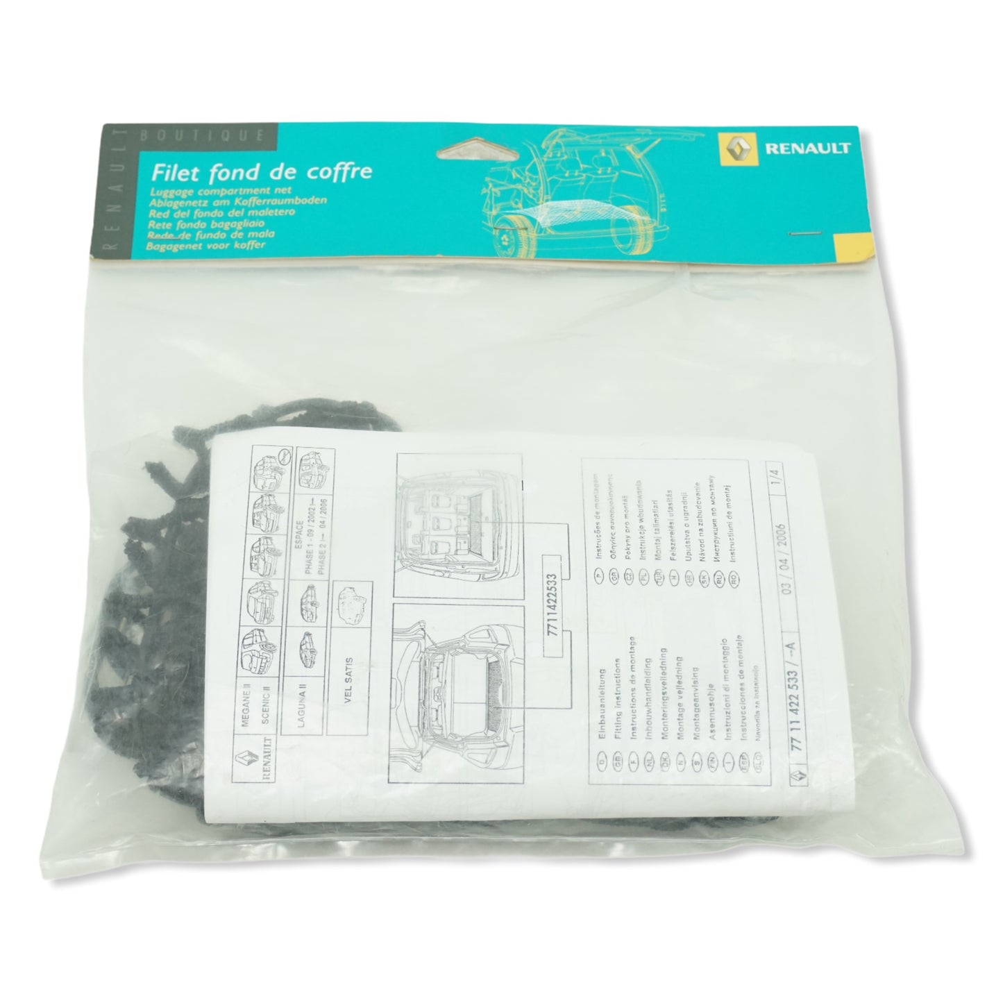 Tapis de coffre pour Renault 7711422553
