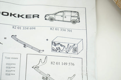 Attelage pour Dacia Dokker 8201534701