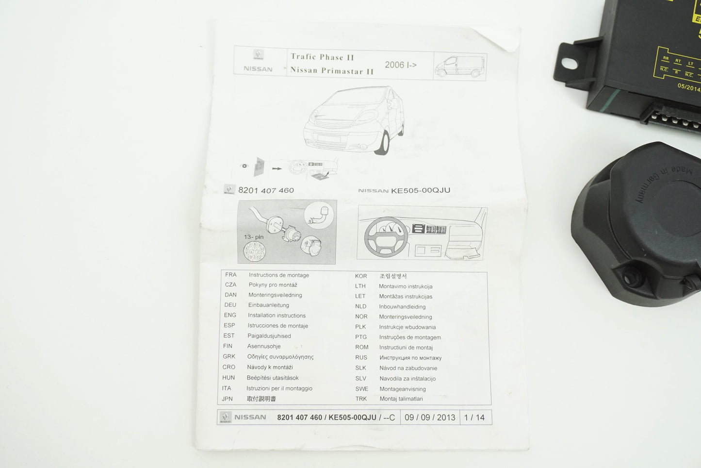 Faisceau d'attelage pour Renault Trafic II Opel Vivaro 8201467468