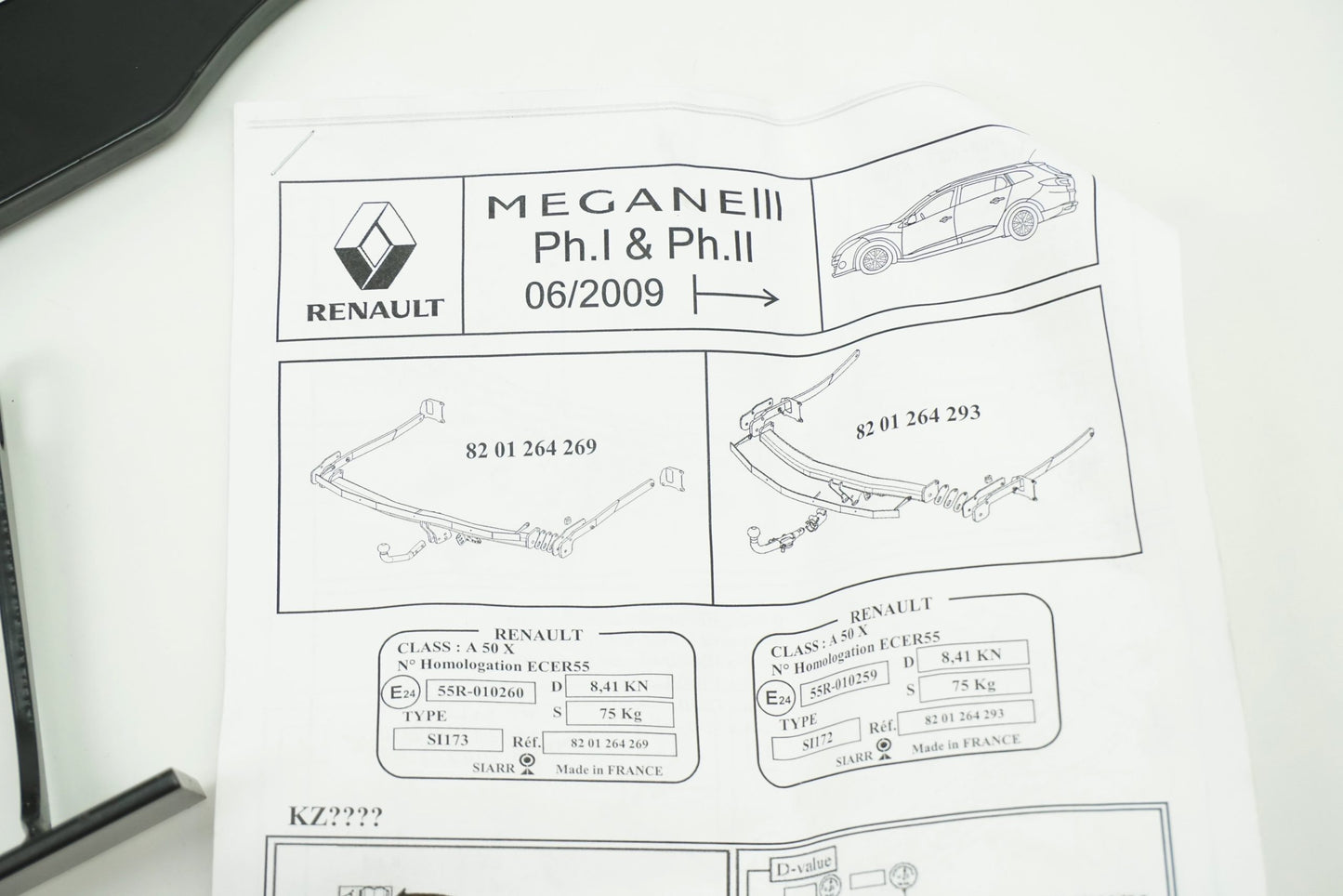 Kit attelage pour Renault Megane III 8201264269