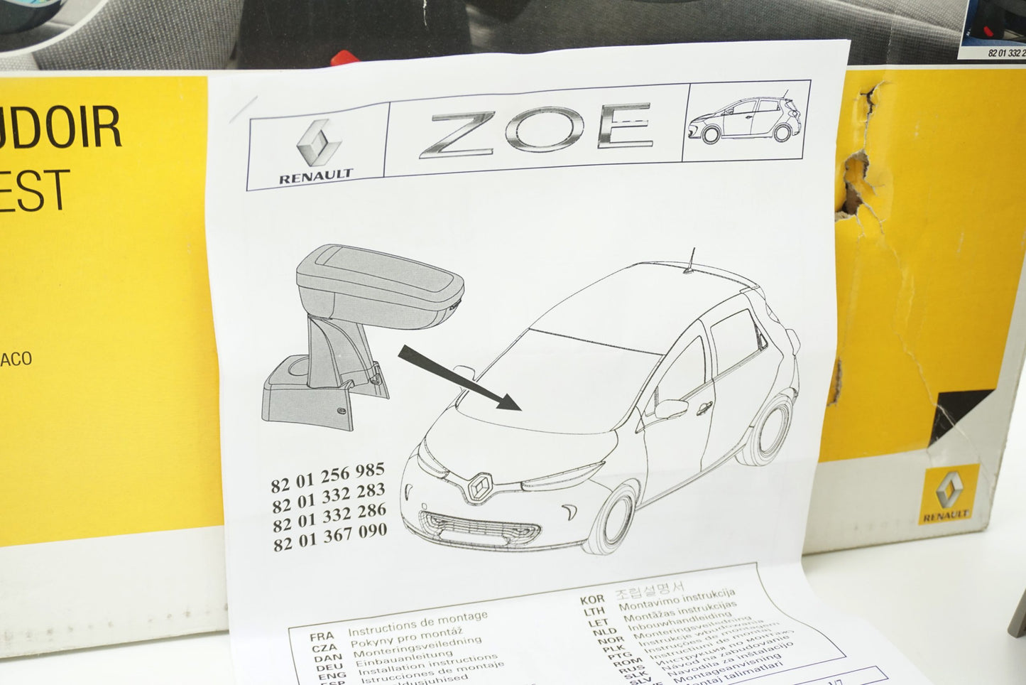 Accoudoir pour Renault ZOË 8201552233