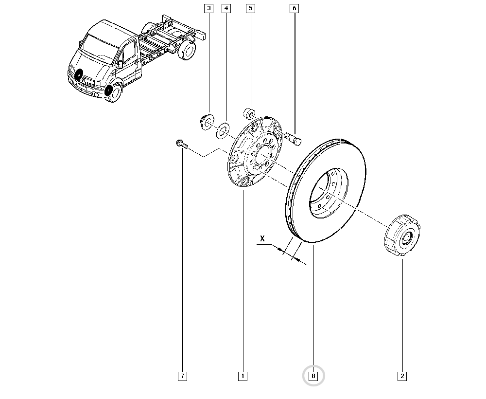 Disque de frein avant pour Renault Mascott 7420824719 3600kg