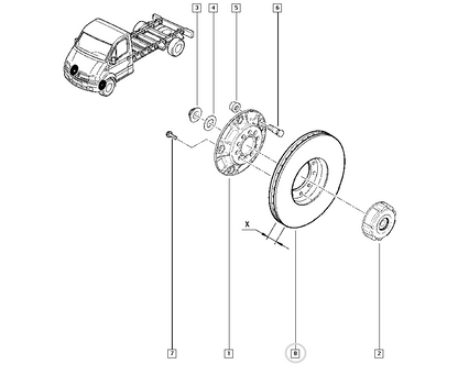 Disque de frein avant pour Renault Mascott 7420824719 3600kg