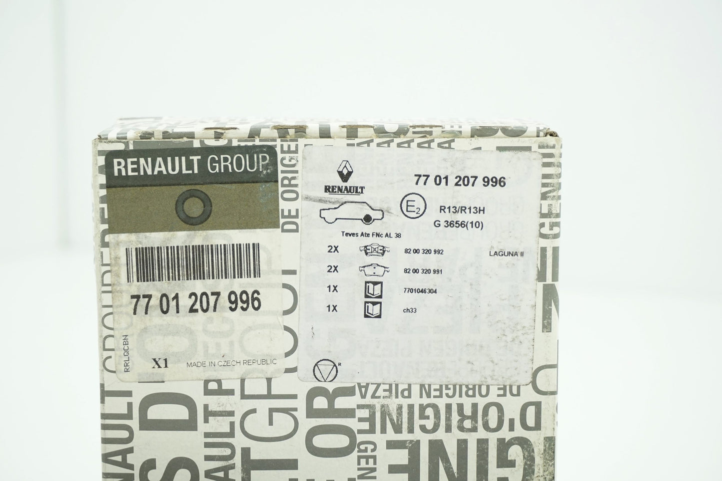 Pièce d'origine Plaquettes de frein arrière pour Renault Laguna II 7701207996