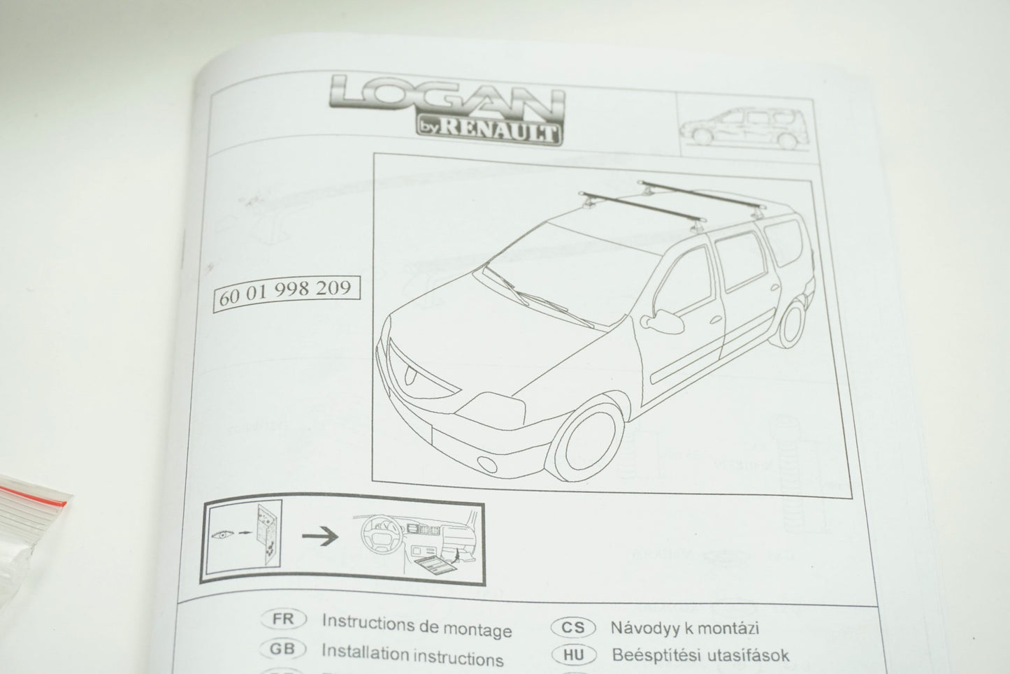 Pièce d'origine Barres de toit transversales pour Dacia Logan I 6001998209