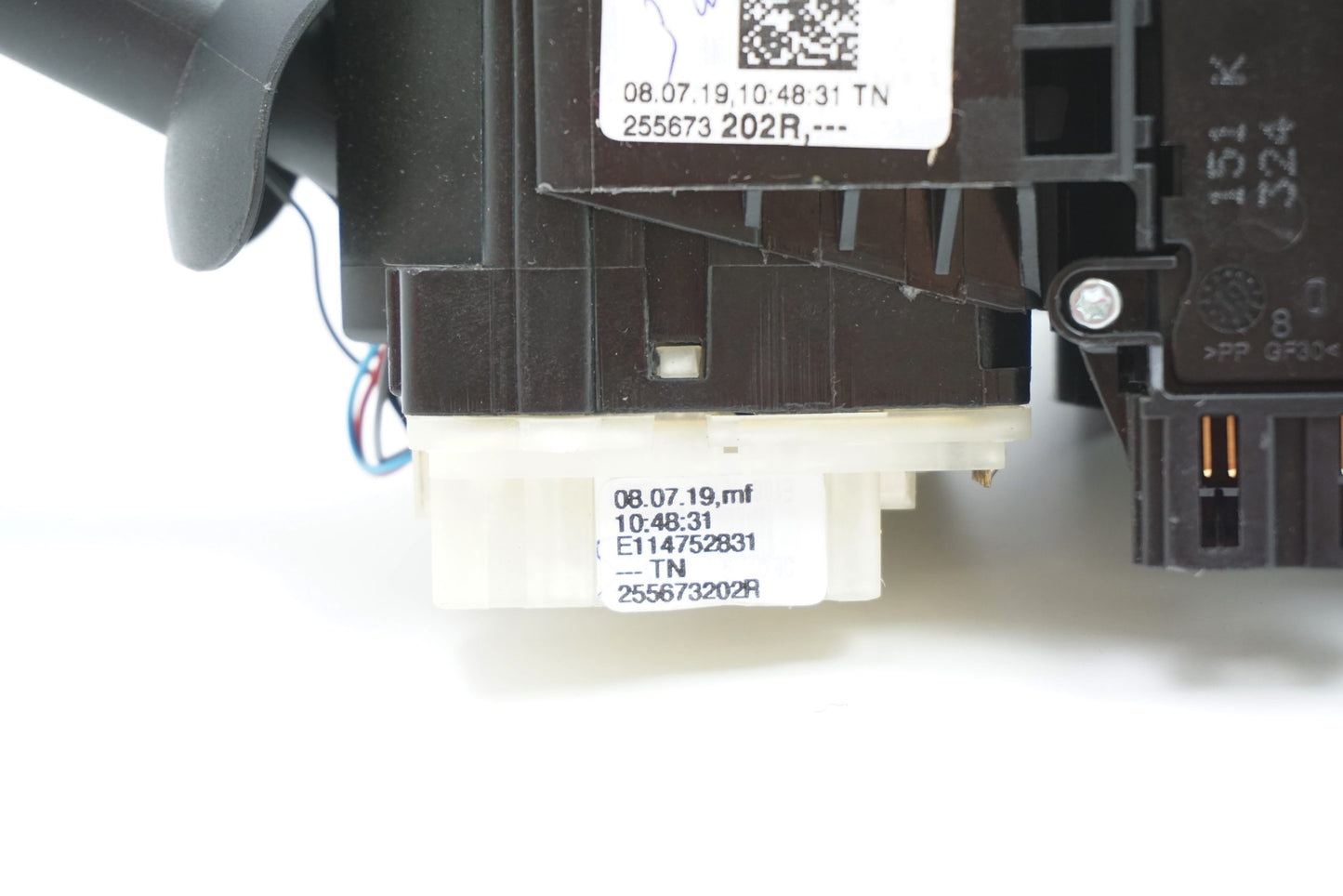 Pièce d'origine Commodo de colonne de direction avec contacteur tournant d'airbag pour Renault Clio IV Captur I 255673202R