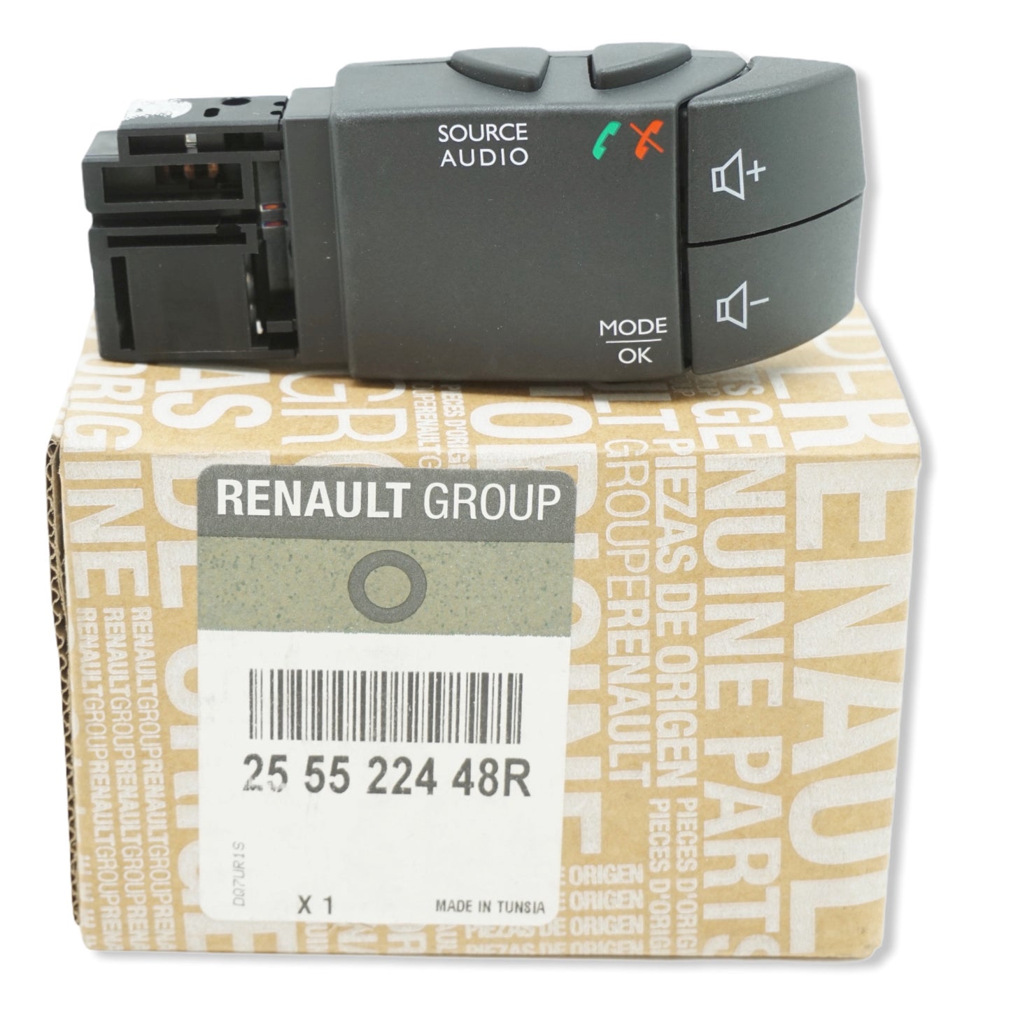 Pièce d'origine Commande au volant d'autoradio pour Renault Dacia 255522448R
