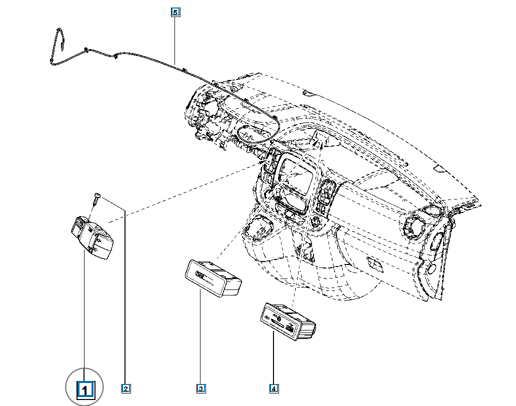 Pièce d'origine Commande au volant d'autoradio pour Renault Dacia 255522448R