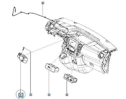 Pièce d'origine Commande au volant d'autoradio pour Renault Dacia 255522448R