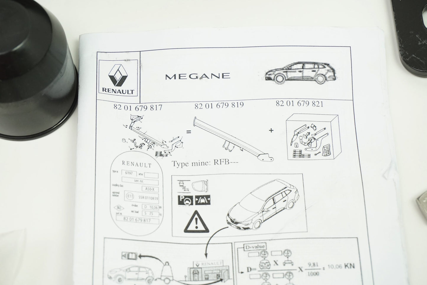 Pièce d'origine Attelage pour Renault Megane IV Grandtour break 8201679821