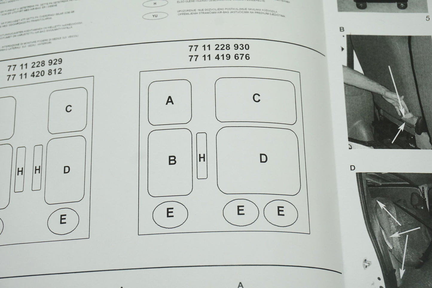 Pièce d'origine Housse de siège avec garniture pour Renault Trafic II 7711228930