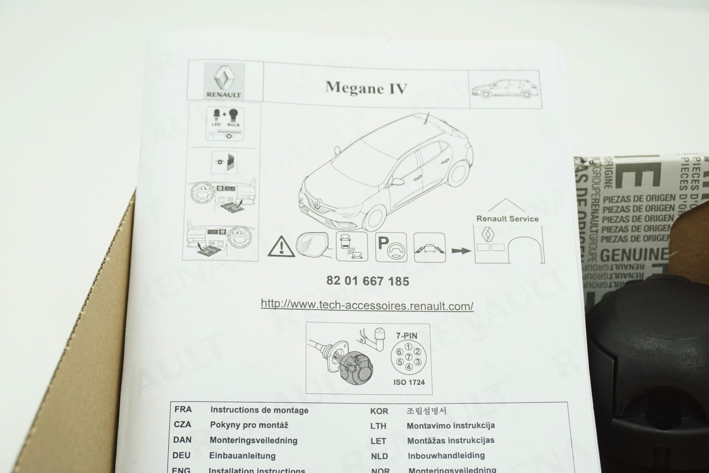 Pièce d'origine Faisceau électrique d'attelage 7 broches pour Renault Megane IV 8201667185