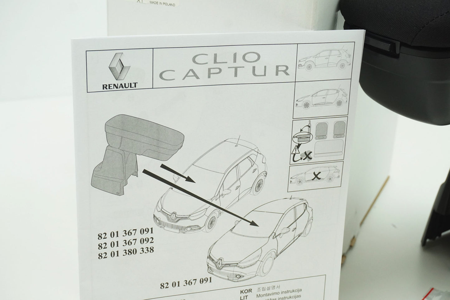 Pièce d'origine Accoudoir pour Renault Clio IV Captur I 8201367091