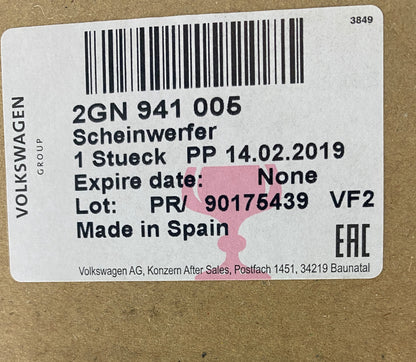 Pièce d'origine Phare avant gauche pour Volkswagen T-Cross 2GN941005