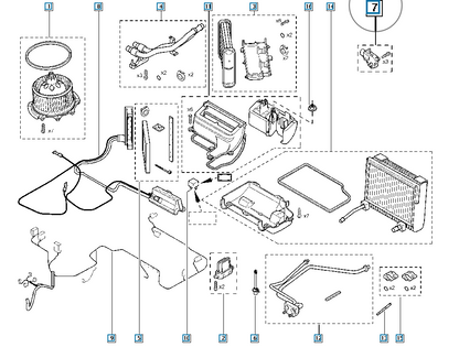 Pièce d'origine Moteur de pulseur d'habitacle pour Renault Laguna II Espace IV Vel Satis 7701206538