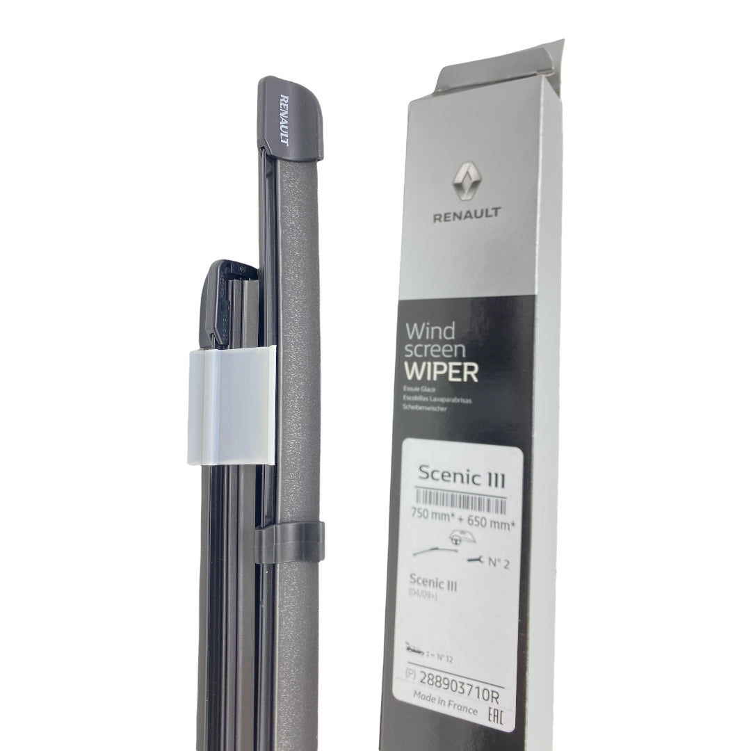 Pièce d'origine Balais d'essuie-glace 750/650 mm pour Renault Scénic III 288903710R