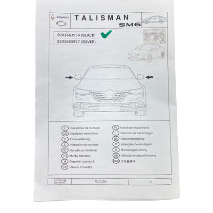 Pièce d'origine Coques de rétroviseur Black Edition pour Renault Talisman 8201663954