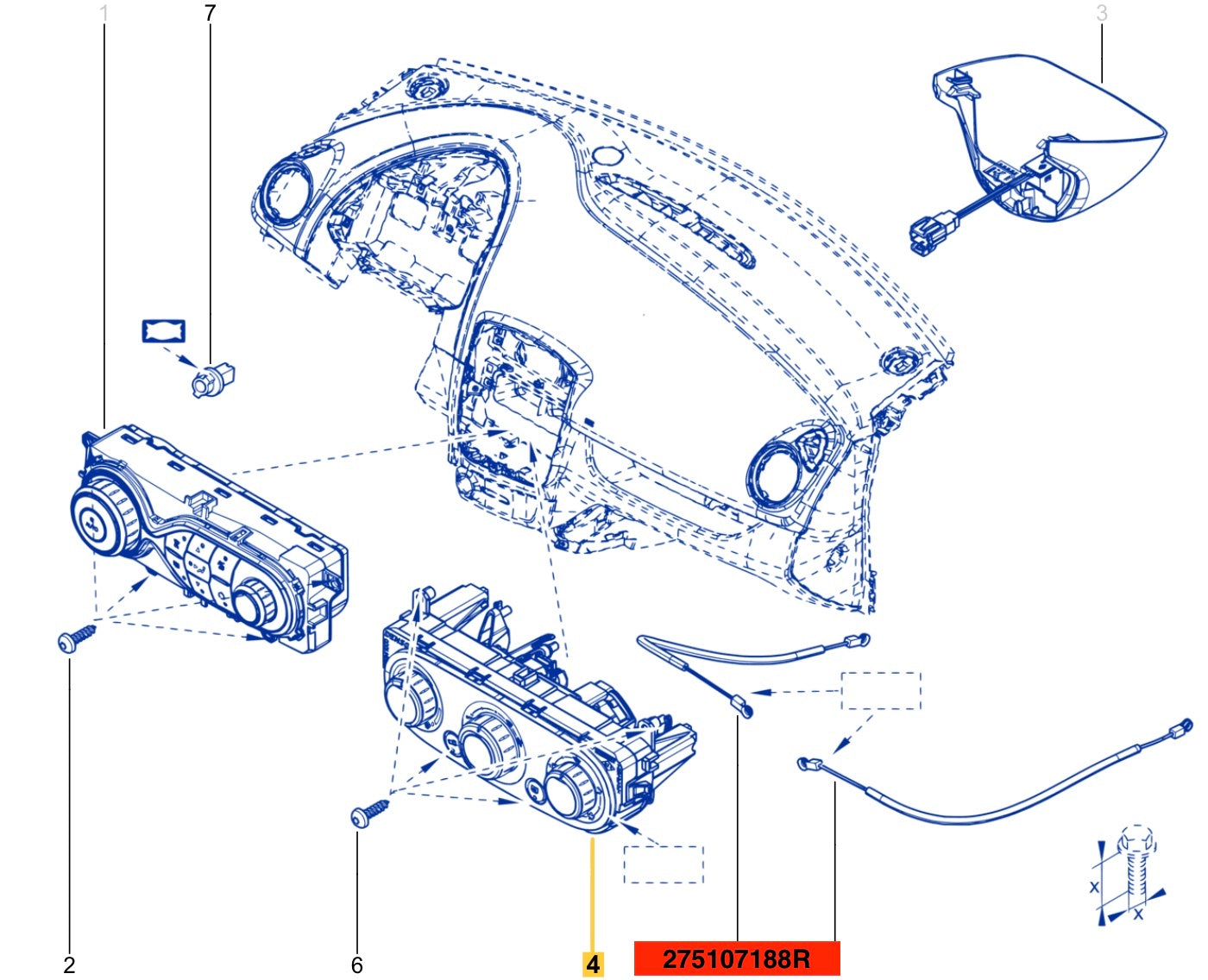 Pièce d'origine Commande de chauffage pour Renault Clio IV E1072485A