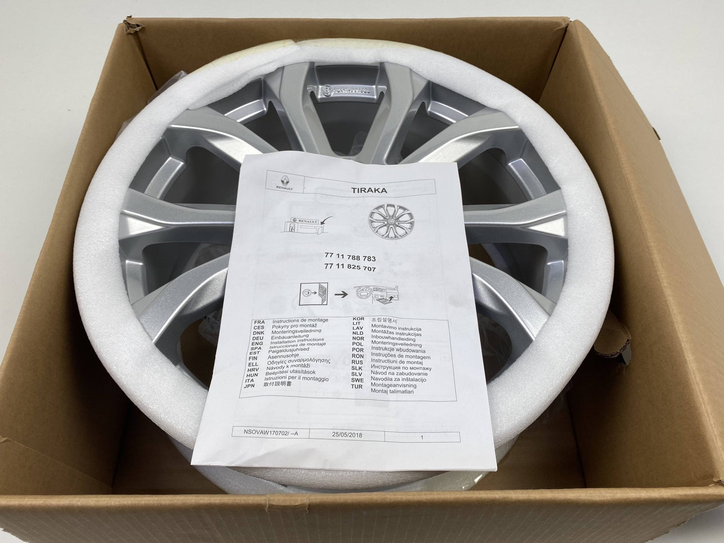 Pièce d'origine Jeu de jantes aluminium 17 pouces pour Renault Espace V 7711788783